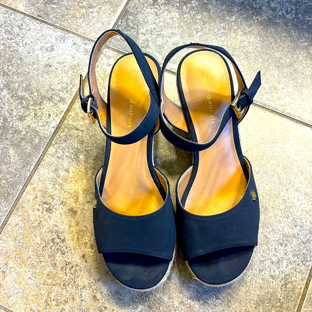 Tommy Hilfiger wedge sandals, 7 1/2